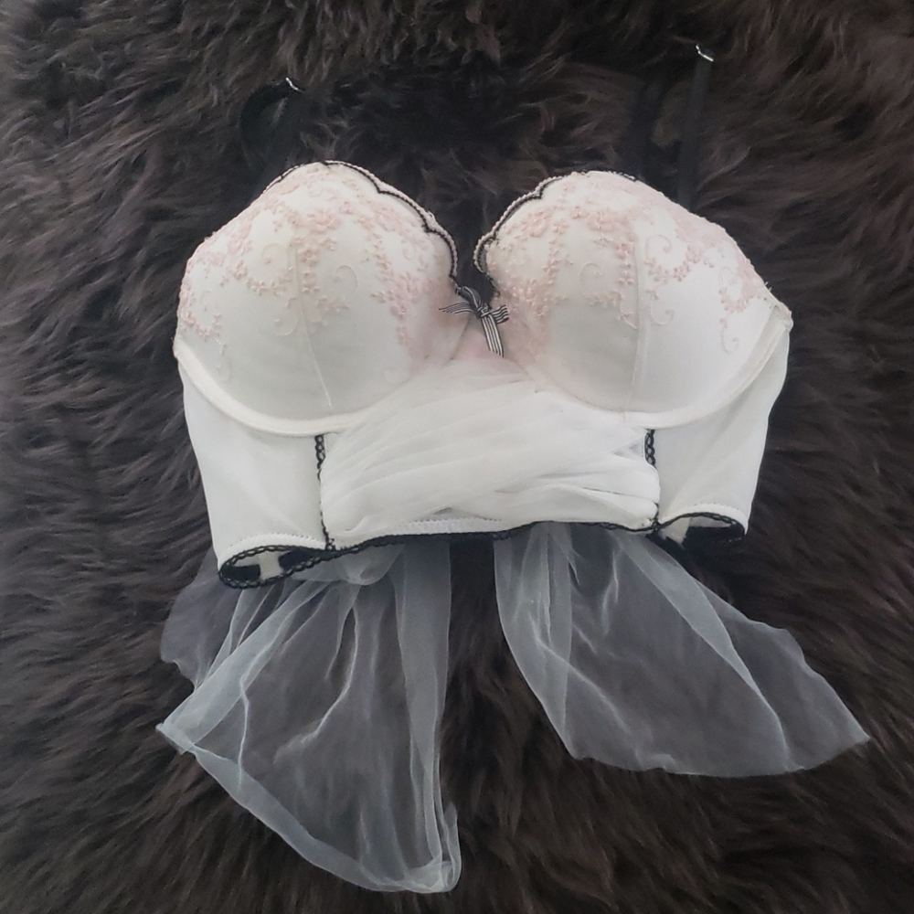 Victoria's Secret Rare Limited Edition Fashion Show Tulle Bow Bustier Bra